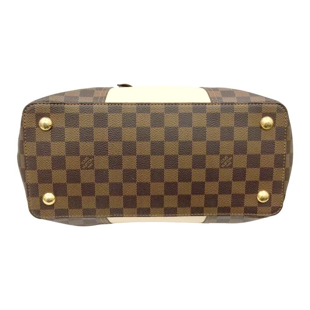 Louis Vuitton Bag Damier Shoulder Jersey Tote Brown Cream - Picture 6 of 10